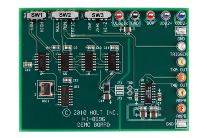 Picture of ADK-8596: HI-8596 CMOS 3.3V ARINC Line Driver Demonstration Board